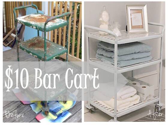 Before and After Bar Cart